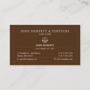 Carte De Visite Avocat de droit   Avocat Brown