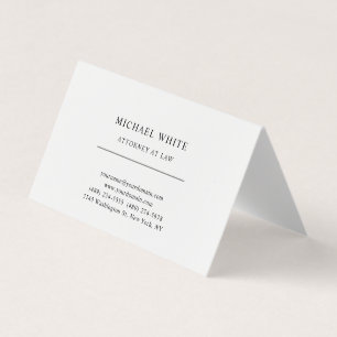 Carte De Visite Avocat de droit minimaliste classique Pro