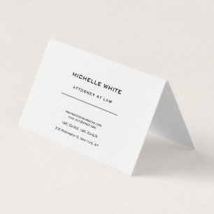 Carte De Visite Avocat de droit minimaliste professionnel