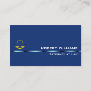 Carte De Visite Avocat De Droit Professionnel Simple Bleu Simple
