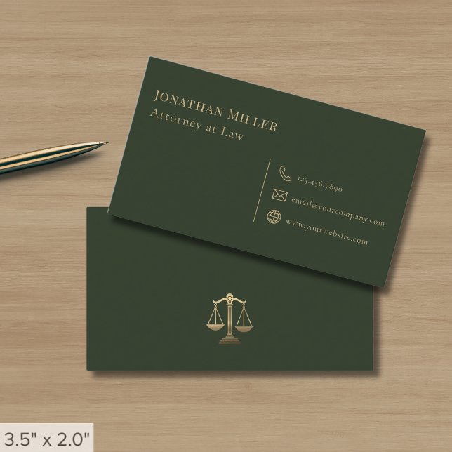 Carte De Visite Avocat de droit simple moderne (Créateur téléchargé)