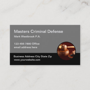 Carte De Visite Avocat de la défense pénale