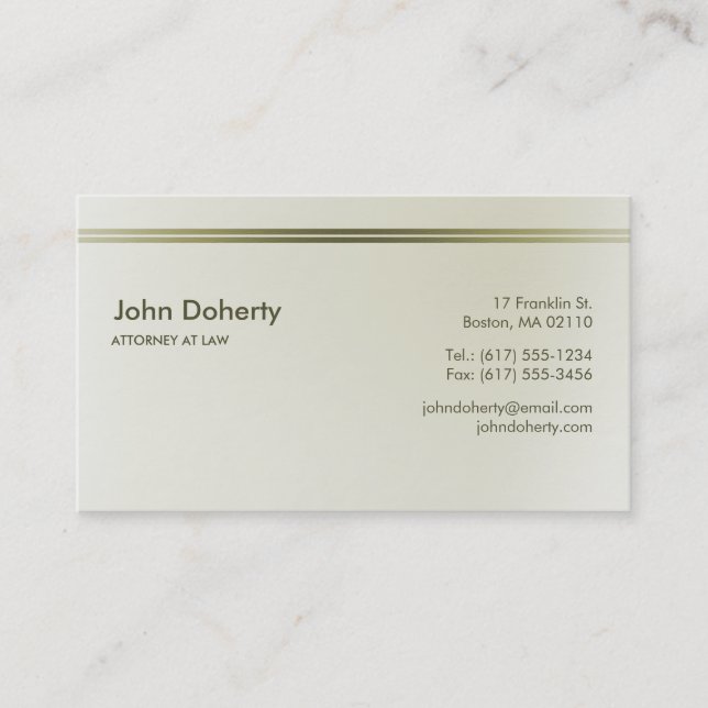 Carte De Visite Avocat de l'AVOCAT | (Devant)