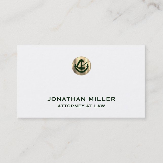 Carte De Visite Avocat de luxe minimal en droit (Devant)