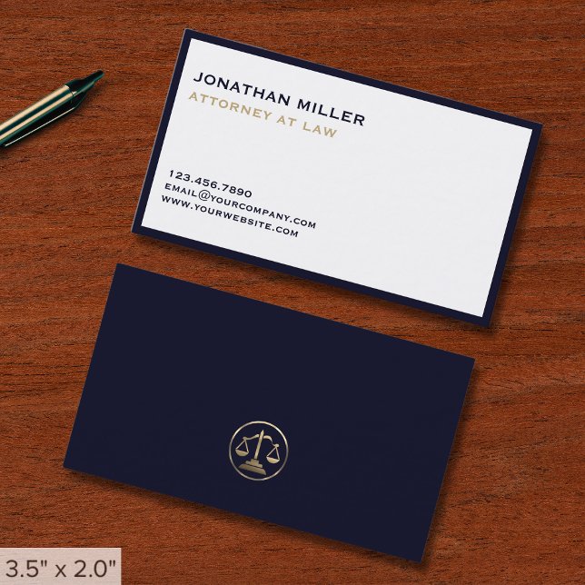 Carte De Visite Avocat de luxe simple (Créateur téléchargé)