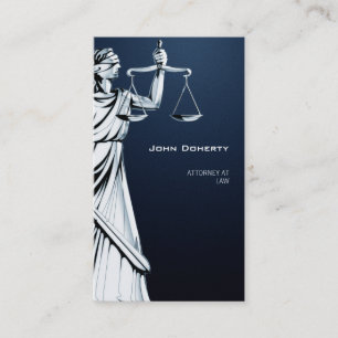 Carte De Visite AVOCAT de Themis     bleu-foncé