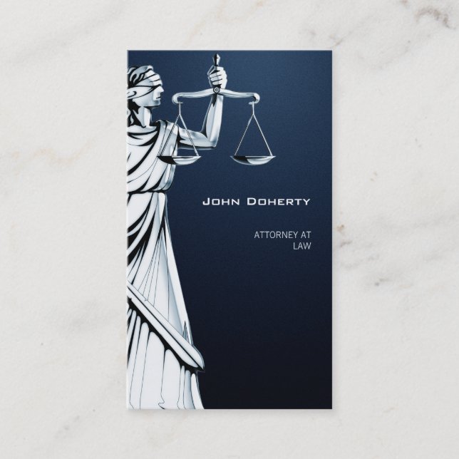Carte De Visite AVOCAT de Themis | | bleu-foncé (Devant)