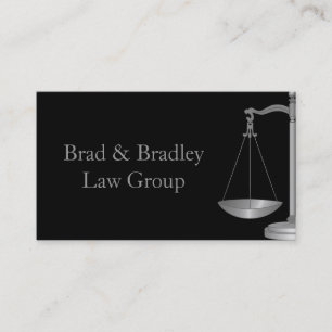 Carte De Visite Avocat Droit Procureur Échelle Tribunal Consultant