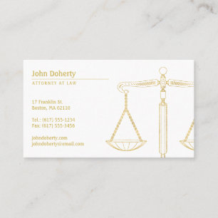 Carte De Visite Avocat   Échelles or de justice