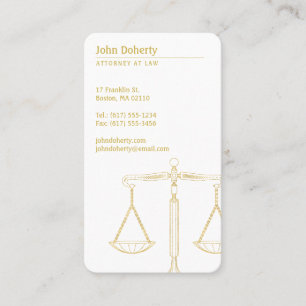 Carte De Visite Avocat   Échelles or de justice