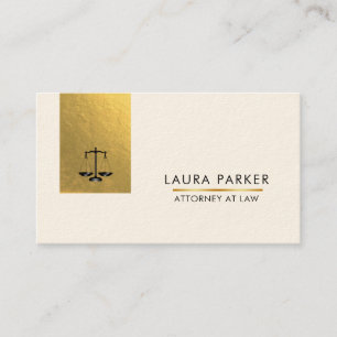 Carte De Visite Avocat En Droit Black Scale Gold Classic
