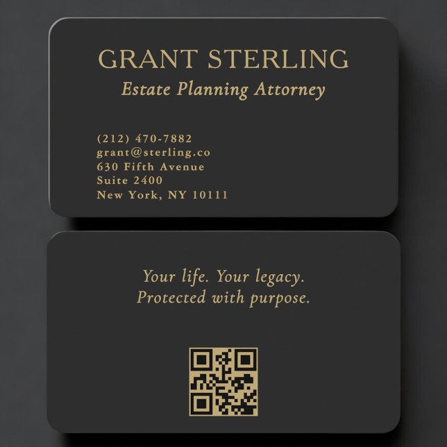 Carte De Visite Avocat en planification successorale Code QR Profe (Créateur téléchargé)