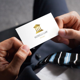 Carte De Visite Avocat Gold & Black on White