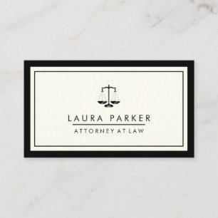 Carte De Visite Avocat juridique - Noire Scale Professional