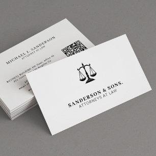 Carte De Visite Avocat juriste professionnel blanc