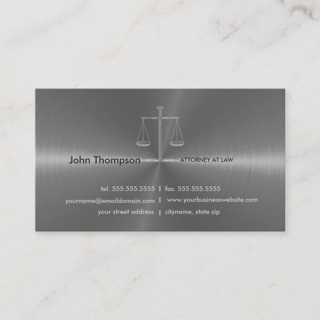 Carte De Visite Avocat/mandataire élégante/carte de visite (Devant)