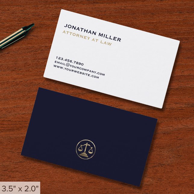 Carte De Visite Avocat minimaliste simple (Créateur téléchargé)