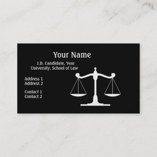 Carte De Visite Avocat noir