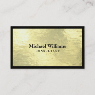 Carte De Visite Avocat - or doré et noir professionnel Élégant