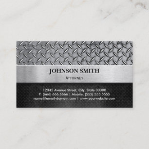 Carte De Visite Avocat - Plaque métallique diamant