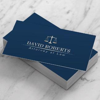 Carte De Visite Avocat Professionnel Blue & Gold