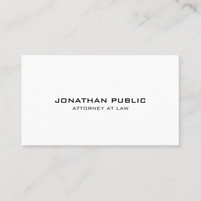 Carte De Visite Avocat professionnel de droit moderne élégant simp (Devant)