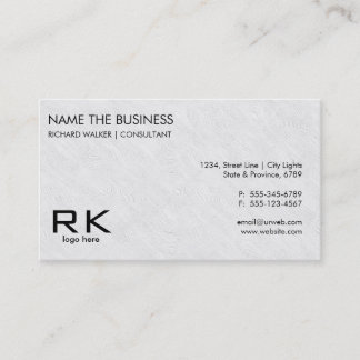 Carte De Visite Avocat professionnel élégant blanc clair