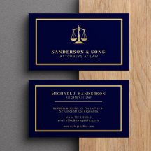 Avocat professionnel élégant or marine