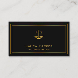 Carte De Visite Avocat Professionnel En Droit Classic Or Échelle