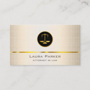 Carte De Visite Avocat Professionnel En Droit Classic Or Échelle