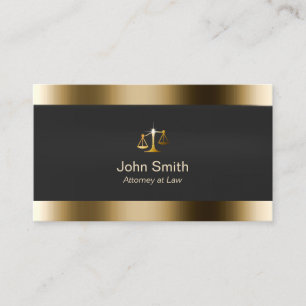 Carte De Visite Avocat professionnel Gold Border