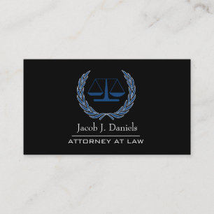 Carte De Visite Avocat professionnel moderne noir Entreprise