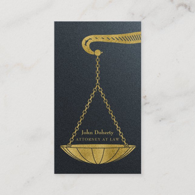Carte De Visite Avocat professionnel | Or (Devant)