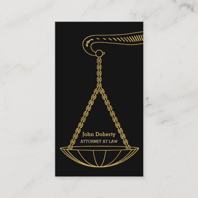 Carte De Visite Avocat professionnel | Or (Devant)