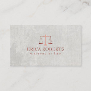 Carte De Visite Avocat rose d'échelle d'or d'avocat