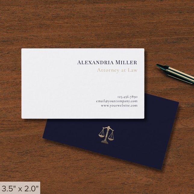 Carte De Visite Avocat simple et élégant (Créateur téléchargé)