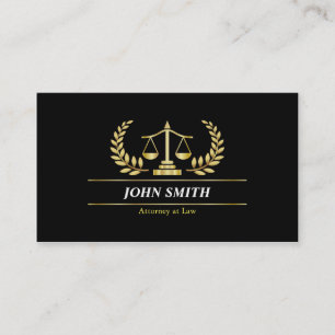 Carte De Visite Avocat vintage de professionnel de laurier de