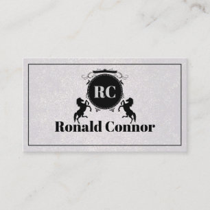 Carte De Visite Avocats À Law Black Royal Horse Emblem