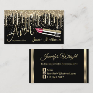 Carte De Visite Avon - Black and Gold Drift