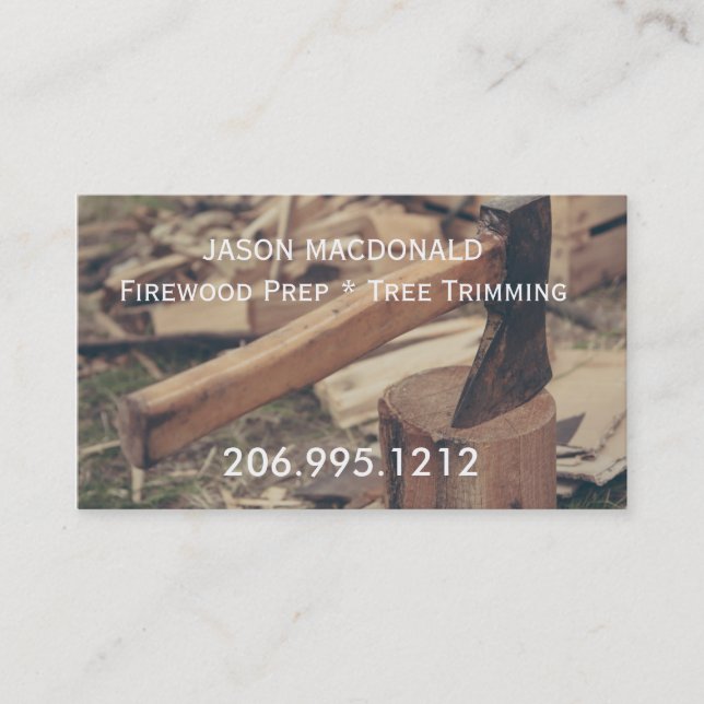 Carte de visite Ax & Wood (Devant)