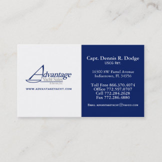 Carte De Visite AYS Prof DD 2 Couleur Marine Blanc avec site