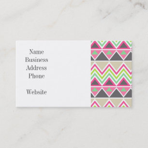 Carte De Visite Aztec Andes Tribal Mountains Chevron Zig Zags