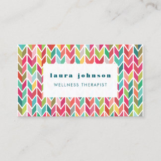 Carte De Visite Aztec Flèches Motif Masseuse Wellness Therapy