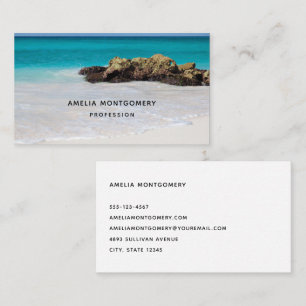 Carte De Visite Azure Ocean Sandy Beach Photo
