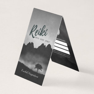 Carte De Visite B&W Reiki Yoga instructeur Tarifs Rendez-vous
