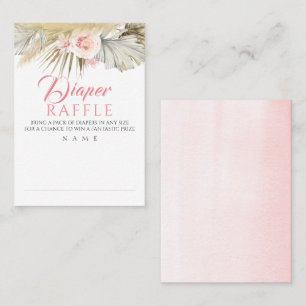 Carte De Visite Baby shower Exotique Grass Pampas