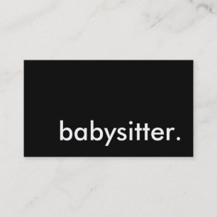 Carte De Visite baby-sitter.