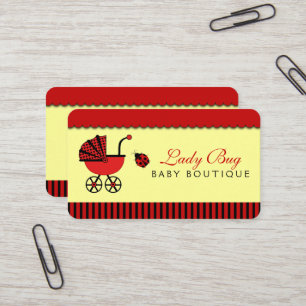 Carte De Visite Baby Store Boutique Baby Shop Lady Bug Pram