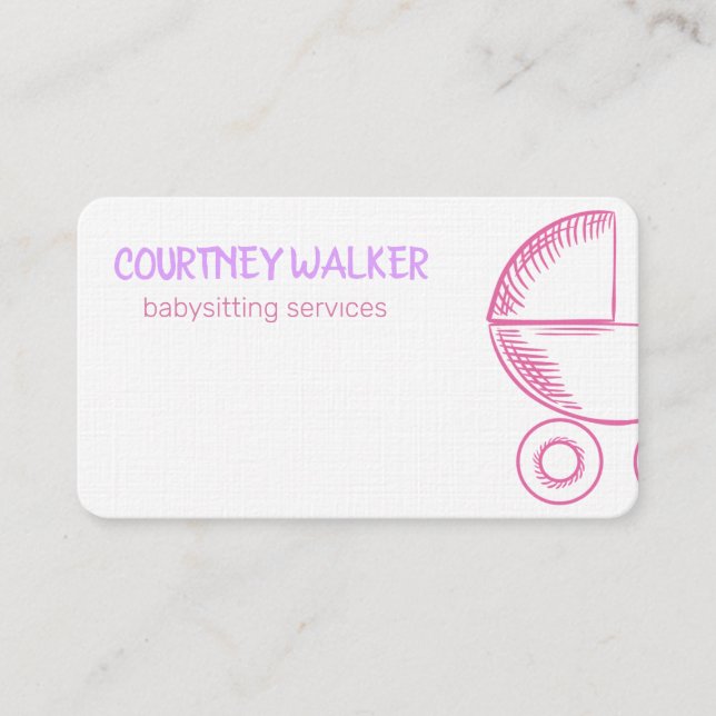 Carte De Visite Babysitter (Devant)