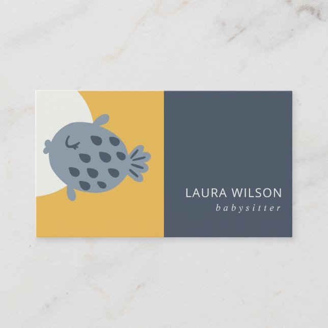CARTE DE VISITE BABYSITTER DE POISSONS DE POISSONS DE POISSONS DE  (Devant)
